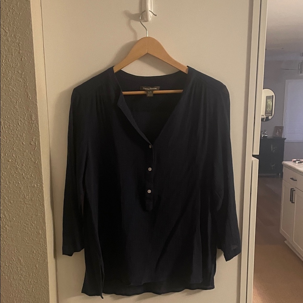 Tommy Bahama Dark Blue Blouse
